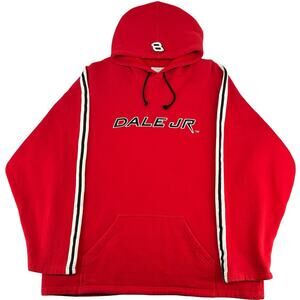Vintage y2k Men's Red Winner's Circle Dale Earnhardt Jr. 8 Hoodie Sweatshirt 2XL